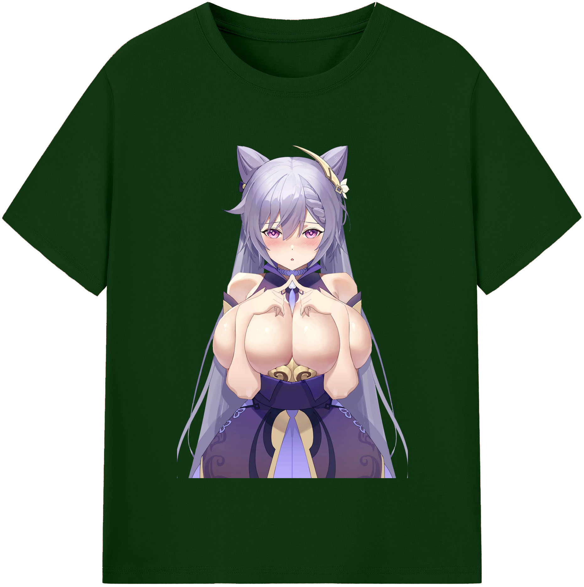 げんし神 刻晴 こくせい genshin Kokusei 綿100％半袖Tシャツ（フロントプリント）